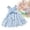 Blue, variant on Dress Girls Floral Birthday Dress for Girls Kids Flower Girl Dress 4T