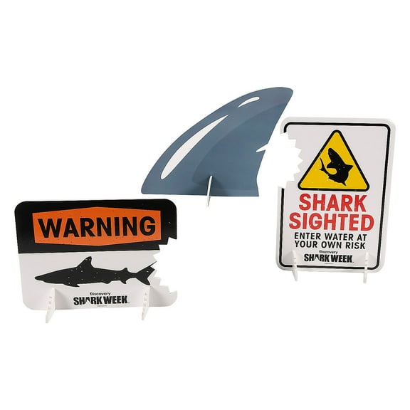 Discovery Shark Week Fin Centerpiece - 3 pieces