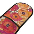 thumbnail image 4 of Yayeee Double Oven Mitt Kitchen Heat Resistant Baking 35" x7" Quilted Glove, Orange Hand Drawn Floral, 4 of 6