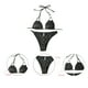 thumbnail image 3 of Traje de baño Bikini sexy sin espalda con cordones para mujer traje de baño de comercio exterior con abertura, 3 of 7