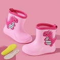 thumbnail image 2 of Otqutp Baby Causal Footwear Toddler Kids Children Rain Boots Boys Girls Baby Cartoon Dinosaur Rain Shoes Non Slip Rubber Boots for 2 to 10 Years, 2 of 8