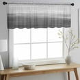 thumbnail image 2 of Grey Ombre Valance Curtains for Kitchen/Living Room/Bathroom/Bedroom Window, Rod Pocket Small Topper Half Short Window Curtains Voile Sheer Scarf, Modern Abstract Art Ocean Oil Painting 42"x18", 2 of 8
