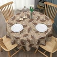 thumbnail image 3 of Football with Symbols Pattern Round Tablecloth 60"x60",Wrinkle Wipeable Table Cloth for Kitchen Dining Room Picnic Patio Party, 3 of 6