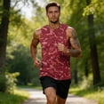 thumbnail image 5 of UDAUDU Men's Tank Top Camo Cotton Soft Sleeveless Workout Muscle Shirts Casual Comfortable Gym Running Shirt Red 4XL, 5 of 6