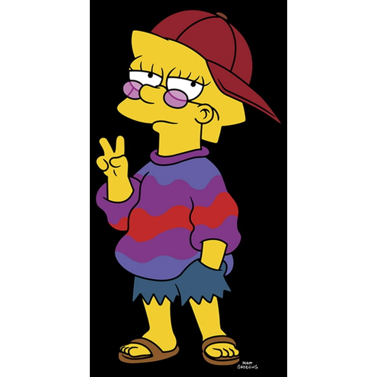 Men's The Simpsons Cool Lisa Sweatshirt Black 3X Large Men's The Simpsons Cool Lisa Sweatshirt Black 3X Large