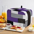 thumbnail image 2 of Purple Grey Geometric Toaster Cover 2 Slice, Modern Black White Abstract Art Dustproof Bakeware Oven Protector with Top Hook, Waterproof Small Kitchen Appliance Toasters Dust Cover, 12"x7.5"x8", 2 of 9