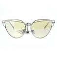 thumbnail image 2 of Nerd Cat Eye Metal Rim Light Color Lens Retro Sunglasses Silver, 2 of 4