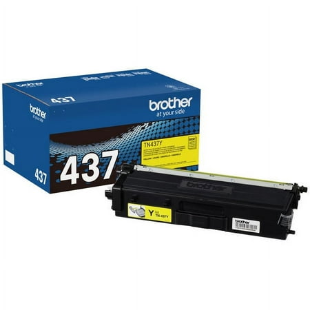 UPC: 0012502666400 | Brother Genuine TN437Y Ultra High‐yield Yellow Printer Toner Cartridge