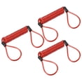 thumbnail image 1 of Unique Bargains Security Steel Cable 3.5mm x 1.5m/4.92ft Coated Spring Luggage Lock Wire Rope with Double Loop Red 3 Pack, 1 of 5