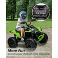 thumbnail image 7 of TROPOW Electric Ride On Cars with Remote Control,12V Kids ATV 4 Wheeler, Electric Ride On Car with 2x35W Motor, Remote Control, LED Lights, Spring Suspension, Treaded Tires, Music, USB & AUX, 7 of 7