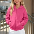 thumbnail image 2 of Yutgune Kids Zip Up Hoodie for Boys Girls, Fleece-Lined Full Zip Hooded Sweatshirt Jacket, Casual Fall Outerwear, 2 of 9