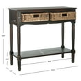 thumbnail image 4 of SAFAVIEH Corbin Grayin Traditional Rustic Style 2 Drawer Console (35.8 in. W x 13 in. D x 31.9 in. H), 4 of 5