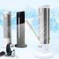 thumbnail image 3 of Fwttom Tower Fan - Quiet Desk Fan Bladeless Standing Fan, 2 Speed Adjustable, Mini Portable Personal Fan, Standing Fans That Blow Cold Air, Fan for Bedroom Office Kitchen, 11.8", 3 of 9