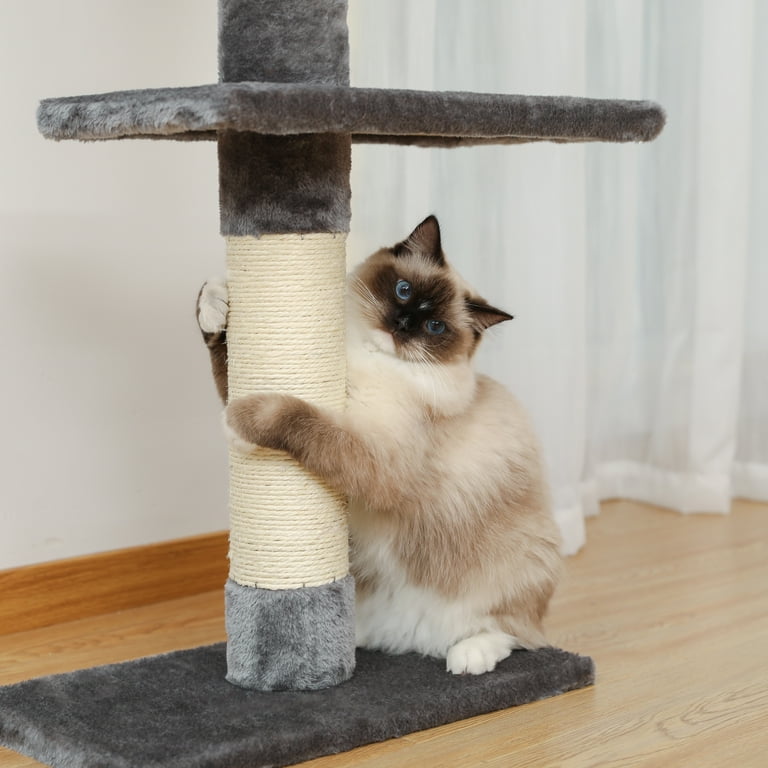 Floor To Ceiling Sisal Cat Tower Shelly Lighting