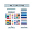 thumbnail image 3 of 14set 2800p Notas Adhesivas Transparente Papeleria De Índice Color Notas De Colores Separadores de Libros Malubero Multicolor, 3 of 5