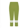 thumbnail image 4 of Ruyang Capri Leggings for Girls Lace Trim Stretchy High Waisted Yoga Cropped Tights Summer Kids Lightweight Dance Pants, 4 of 8