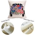 thumbnail image 6 of Patriotic Farmhouse Pillow Covers Spring Floral Decor Independence Day Throw Pillow Cover Set of 4 Square Sweet Home Pillow Cases American Flag Modern Cushion Cover 20x20 Inch (AFM 4), 6 of 6