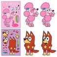 thumbnail image 4 of 30/60pcs Anime Bluey Cartoon Puzzle Stickers Cute Children Diy Color Handbook Sticker Educational Animal Sticker Toy Girl Gift, 4 of 5