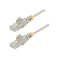StarTech.com 6ft Slim LSZH CAT6 Ethernet Cable, 10 Gigabit Snagless RJ45 100W PoE Patch Cord, CAT 6 10GbE UTP Network Cable w/Strain Relief, Gray, Fluke Tested/ETL/Low Smoke Zero Halogen - Category 6 - 28AWG (N6PAT6GRS) - Patch cable - RJ-45 (M) to RJ-45 (M) - 6 ft - UTP - CAT 6 - snagless, stranded - gray