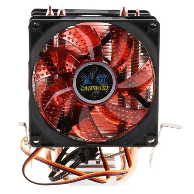 Elegante Ventilador De Enfriamiento Del Disipador De 80 Mm Con 12 Colores de lámpara 80 Color Rojo shamjiam Computadora CPU Fan de enfriamiento
