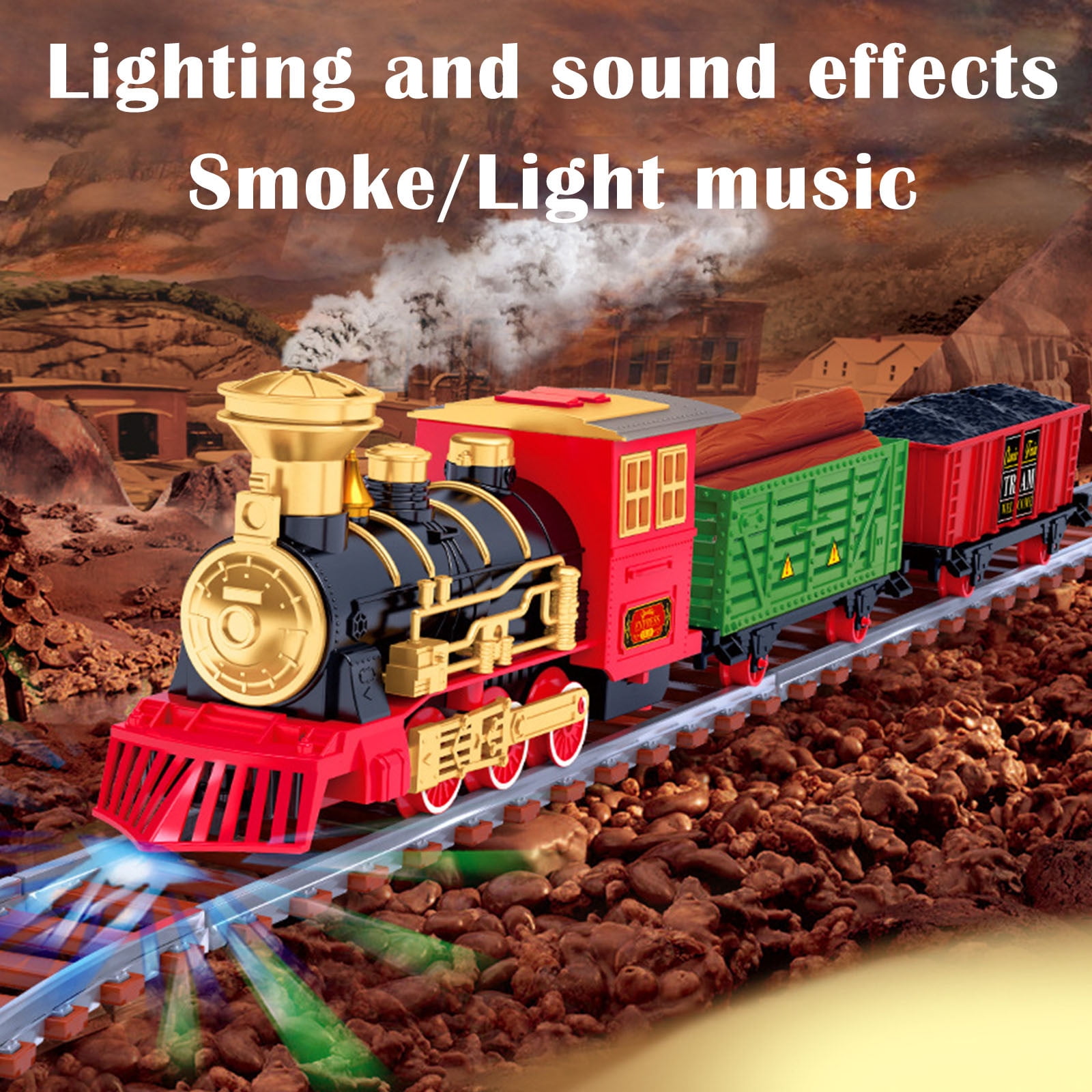Cargo Car and Tracks Details about   Electric Classical Train Sets with Steam Locomotive Engine 