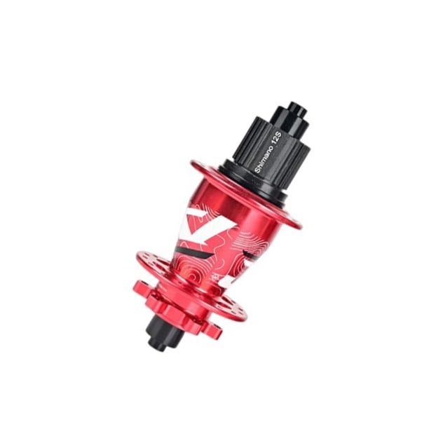 Greeniant Cubo de rodamiento Superficie lisa 144 Sonidos Palanca de liberación rápida Eje de rueda multicolor Clics Ejes de metal traseros delanteros Ciclismo Rojo Cubo de rodamiento Greeniant OD026397-01