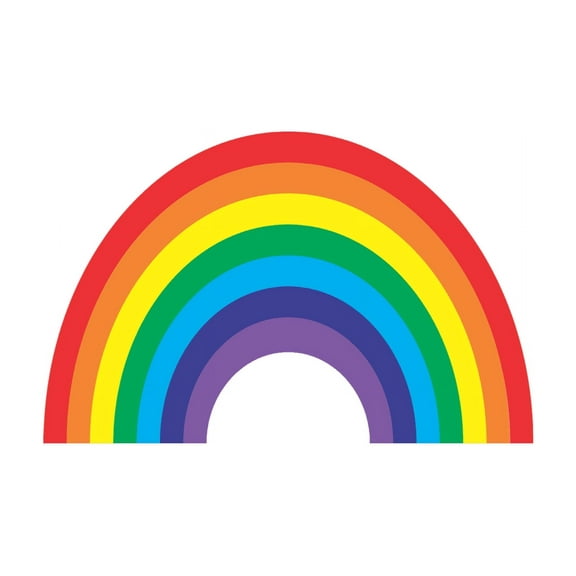 Cartoon Bright Rainbow Birthday Edible Icing Image for 2 inch Round for CupCake/Cookie