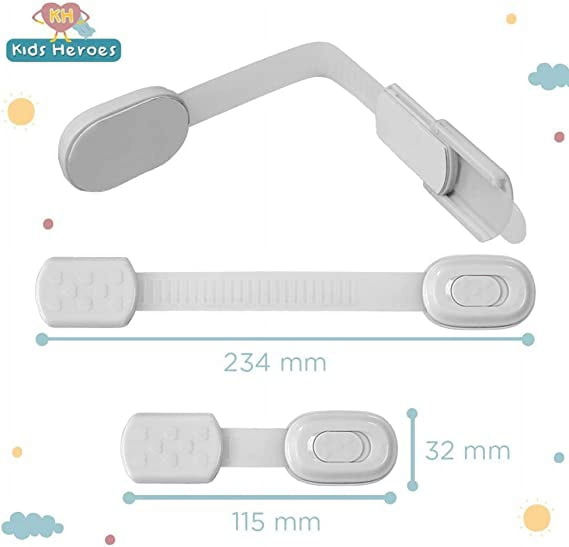 Kids Heroes Safety Kit for Babies and Toddlers with 10 Transparent Corner Protectors, 10 Outlet Safety Covers, and 4 Drawer Locks (24 Pieces)
