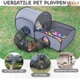 thumbnail image 2 of Portable Pet Playpen with Surround Tunnel, 2-Linked-Enclosed Areas Outdoor Cat Enclosure, Outdoor/Indoor Cat Playpen with Breathable Soft Sides, Cat Tent for Small Animals, 2 of 7