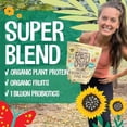 thumbnail image 4 of EarthChimp Proteína vegana orgánica en polvo - con probióticos - Sin OGM, sin lácteos, sin suero, proteína en polvo a base de plantas para mujeres y hombres, sin gluten - 52 porciones 64 oz (vainilla), 4 of 5
