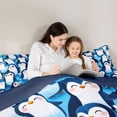 thumbnail image 5 of Castle Fairy Cute Penguin Twin Comforter Sets for Child Teens,Cartoon Animal Bedding Set, 5 of 8