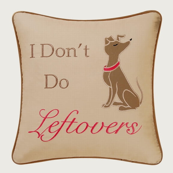 Do Leftovers Quilted Accent Pillow 16" x 16"