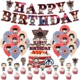 thumbnail image 1 of Juego de globos para decoración de cumpleaños de Stranger Things, suministros para fiestas de Stranger Things que incluyen pancarta de feliz cumpleaños, globos para decoración de t, 1 of 2