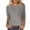 Gray, variant on Christmas 3/4 Sleeve Tops for Women Plus Size Crewneck T-Shirts Xmas Holiday Graphic Tee Loose Fit