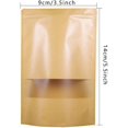 thumbnail image 3 of 30 Pcs Sacs en Papier Kraft Auto-Scellants, Sacs Kraft à Fermeture Éclair Autoportants Sacs Alimentaires à Fenêtre Réutilisables, 3 of 3