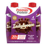 Premier Protein Indulgence Protein Shake, Decadent Dark Chocolate, 30g Protein, 11 fl oz, 4 Ct