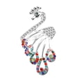 thumbnail image 2 of Knitting Loop Crochet Ring Adjustable Knitting Loop Ring Peacock Open Finger Ring Thimble Metal Yarn Guide Finger Holder, 2 of 6