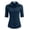 Navy Blue, variant on Cotton Button Down Shirt Women 3/4 Sleeve Stretch Button Up Shirts Collared Fitted Blouse