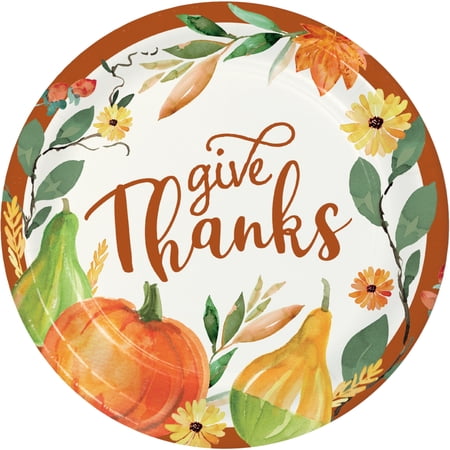 Giving Thanks Paper Plates  24 ct