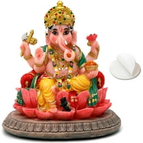 Indian Gifts Lord Ganesha Statue - 3.6" H Hindu Idol Ganesha for Car Dashboard Ganpati Diwali Gift for Indian Man Women Altar Yoga Studio Meditation Office Home Temple Mandir Puja Item
