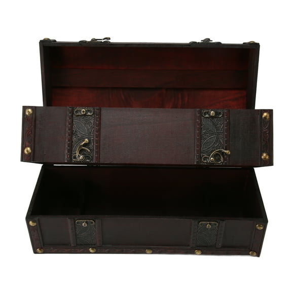 Wood Wine Box, Wine Bottle Box 2 Wine Bottle Holder Floral Embroidered Double Storage Design Luggage Shape For Home