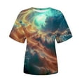 thumbnail image 5 of 2025 Summer Tops for Womens Trendy Going Out Basic Tees Plus Size Crewneck Tshirts Dressy Casual Short Sleeve T Shirts Tie Dye Tunic Top Loose Comfy Blouses, 5 of 6