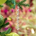 thumbnail image 3 of Eolstice Icicle-Shaped Tree Pendants Frosted Effect Decorations Crystal-Inspired Hanging Pieces Winter Theme Accents Four-Piece Christmas Ornament Set, 3 of 5