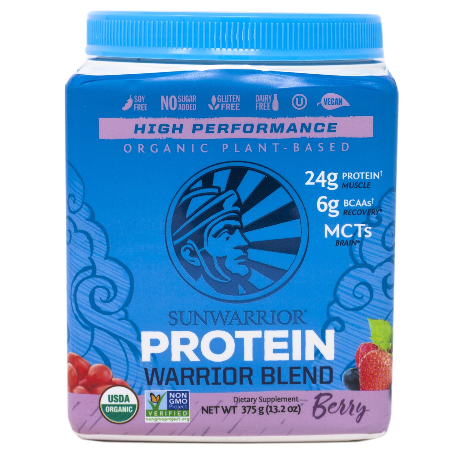 Sunwarrior Warrior Blend PlantBased Protein, Berry, 15 servings