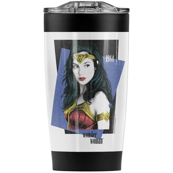 Wonder Woman 1984 Strike A Pose Stainless Steel Tumbler 20 oz Coffee Travel Mug/Cup, Vacuum Insulated & Double Wall with Leakproof Sliding Lid | Great for Hot Drinks and Cold Beverages