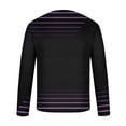 thumbnail image 4 of DeHolifer Sweatshirts for Men Graphic Geometric Printed Crewneck Long Sleeve Pullover T-Shirt Fall Fashion Pullover Tops Purple 2XL, 4 of 5