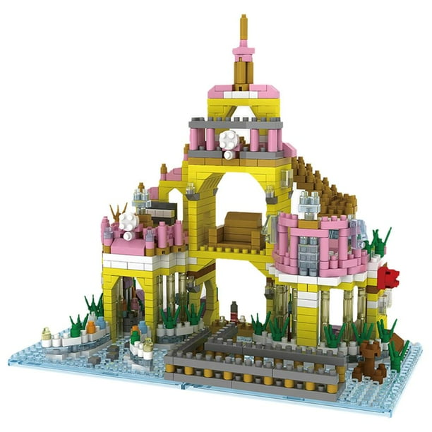 Bloques de construcción de castillo de princesa para niña, juguetes de rompecabezas de bloques de construcción de partículas pequeñas Tmvgtek juguetes de los niños