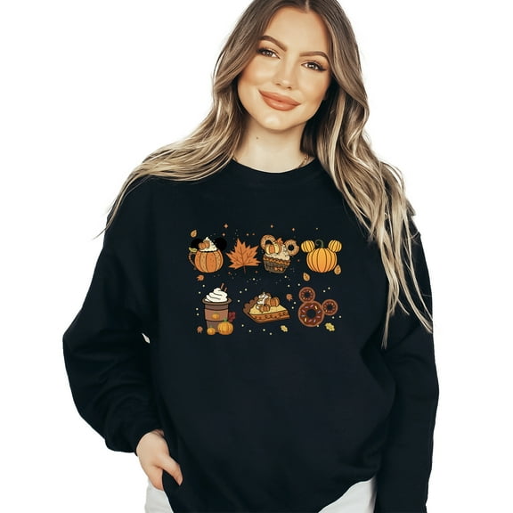 Fall Pumpkin Spice Latte Sweatshirt Women Long Sleeve Fashion Graphic Shirts Cozy Weather Lover Pullover Tops