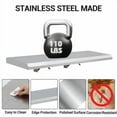 thumbnail image 6 of ChaoLink Concession Shelf 36in L x 12in W - 304 Stainless Steel Folding Serving Shelf, Wall Mount Shelving, Round Edge, Ideal for Food Truck, Grill Area, BBQ Table, RestaurantTrapezoidal edge, 6 of 8