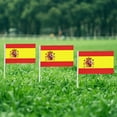thumbnail image 4 of (Paquete de 20) Bandera de España Mini banderas de palo pequeñas de mano para fiesta, aula, jardín, Juegos Olímpicos, festivales, clubes, desfiles, fiestas, 4 of 5